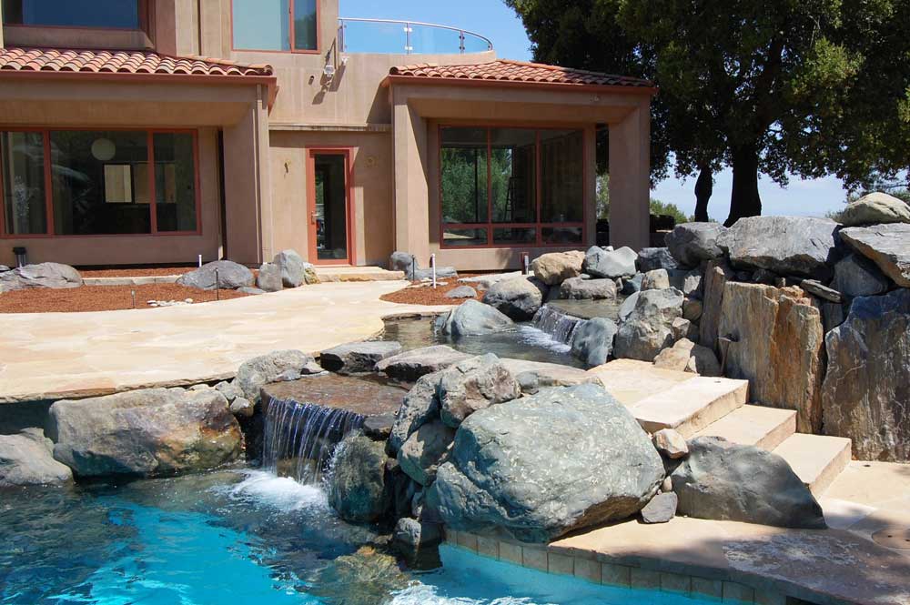 Pan Residence Los Altos Hills Rock pool