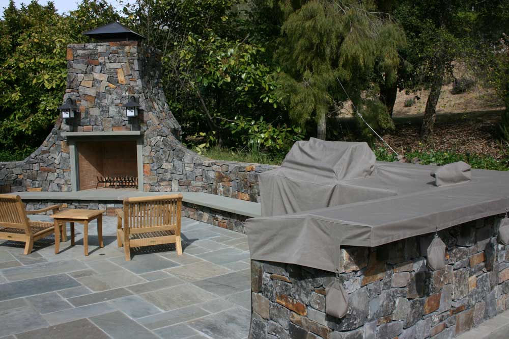Rosen Residence San Anselmo Stone Fireplace